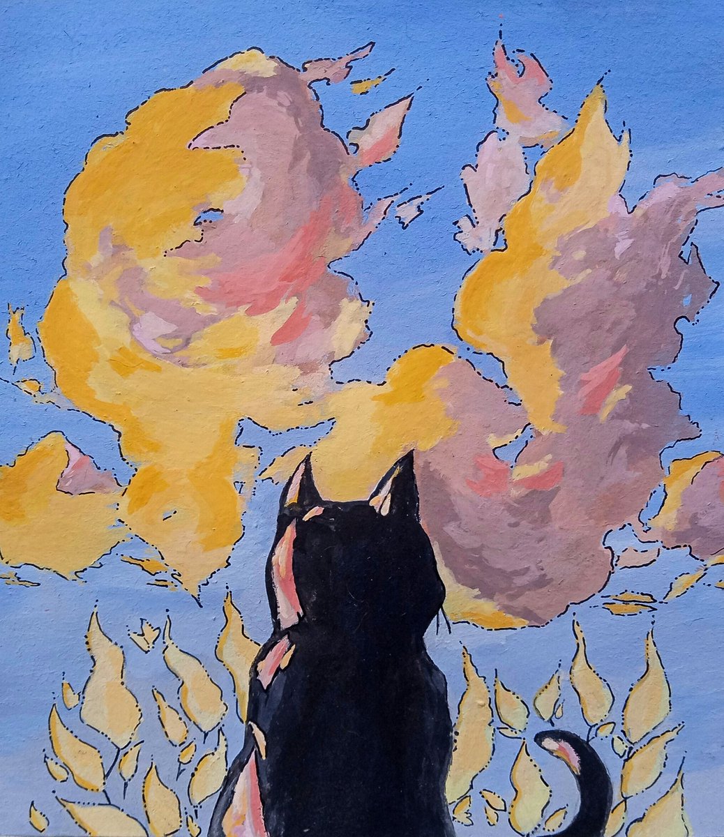 Joshievii's tweet photo. Hello!! I'm Joshie-kyun and I'm looking for fellow art moots and friends. 

like and rts are appreciated 💖

Here's my cat arts and please interact fellow art moots 🥺
#ArtistOnTwitter #art #artwt #gouache #traditionalart https://t.co/wmKDdbbglX