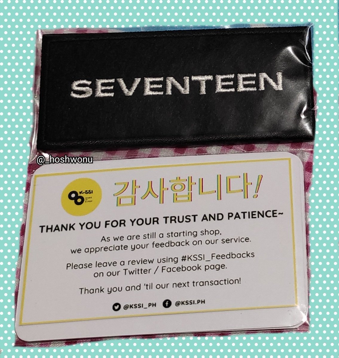 _hoshwonu's tweet photo. I'm having a hard time rn coz of fam prob &amp; then my 1st ever merch arrived 😭
SEVENTEEN always reminds me that I am not alone. 😭

The long wait is over ✨ My INCOMPLETE hoodie ✨ is home.
Thank you for the smooth transaction @KSSI_PH 🥰
#KSSI_feedbacks https://t.co/cmoiAw3n9p