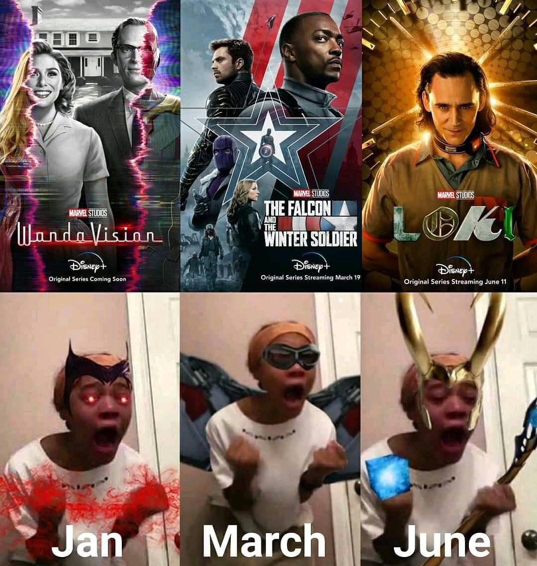 MEFCC's tweet photo. The MCU series hype train keeps going and we’re here for it! 🤩🤩🤩 #mcu #mcumemes #mcuseries #wandavision #loki #thefalconandthewintersoldier https://t.co/Qq4B21Zz3J