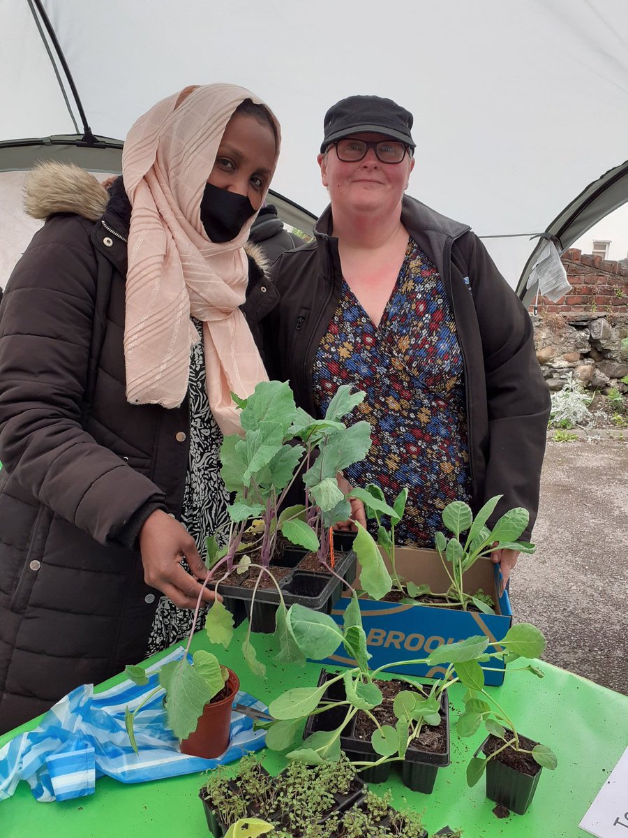 All the veg plants were given to happy customers at Thursday's  GiveAway. Lots of volunteers eager to learn and creating a fun atmosphere. @ediblecardiff @GrowCardiff