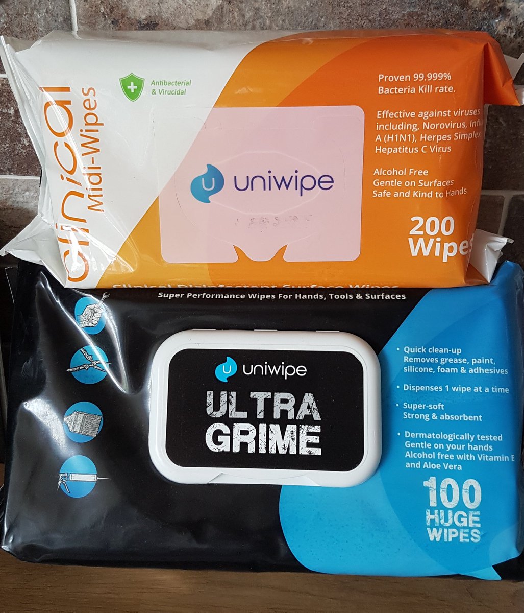HawkstownHeatin's tweet photo. Ultra Grime Huge Wipes 100 per pack-Amazing wipes, clean so well they're regularly used by Tradesmen.Clinical Wipes are effective against many well-known viruses including Corona, is alcohol-free, gentle on surfaces, &amp; is safe and kind to hands. Available in-store.Pop in &amp; see us https://t.co/qHnxsUgqJ2
