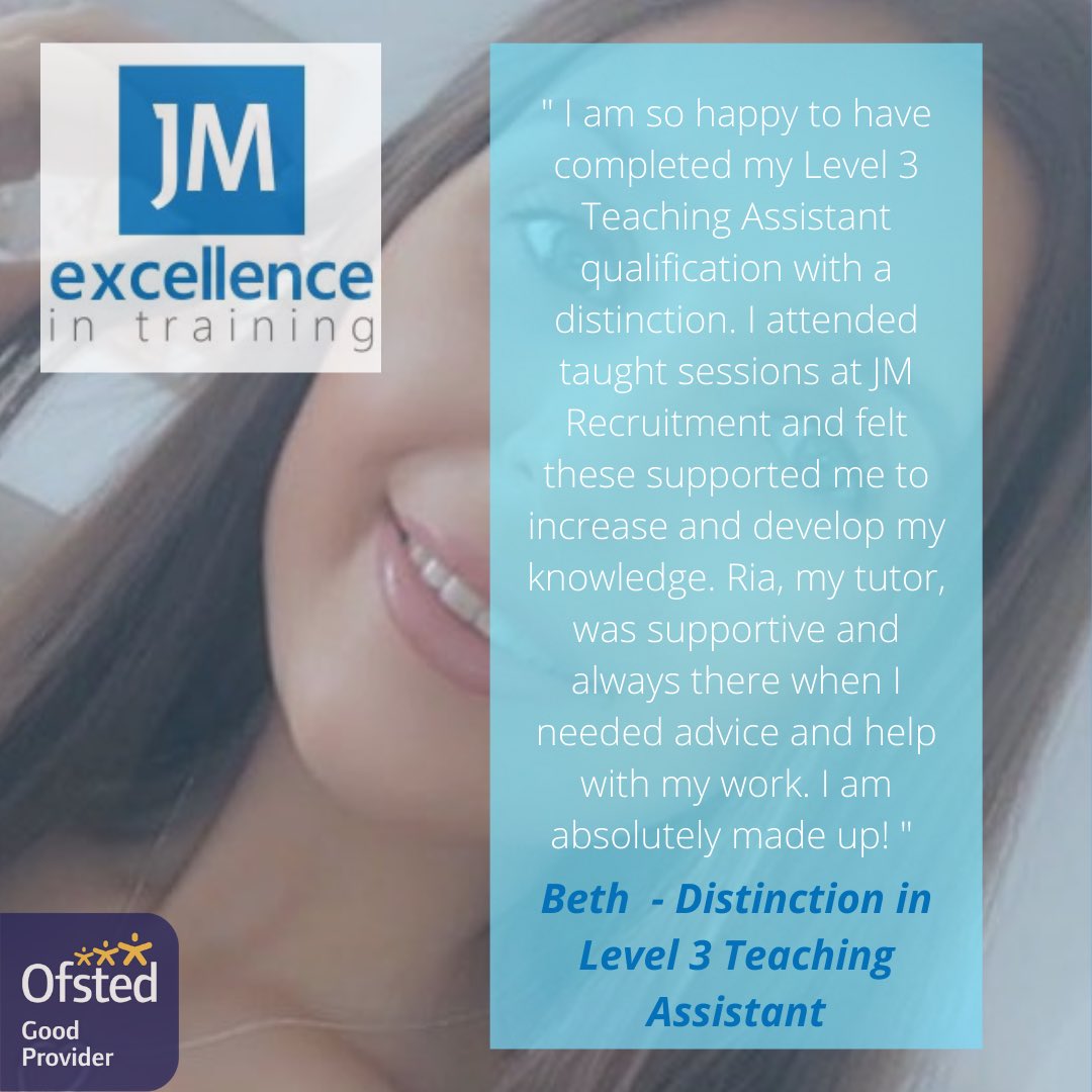 JMEIT_'s tweet photo. Congratulations to our apprentice Bethany Langley at St Janes CE primary school, who not only passed her end point assessment for the Level 3 Teaching Assistant Apprenticeship, but achieved with a distinction! #teach #education #educationprovider #apprenticeship #apprentice https://t.co/rwNonHkI4g