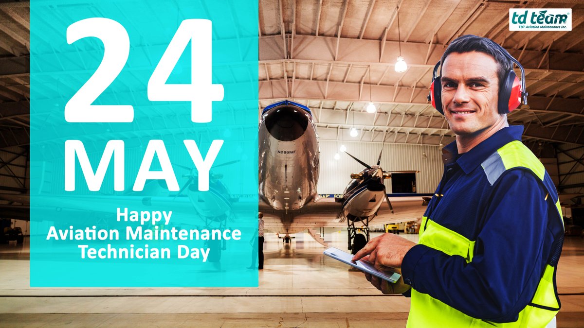 TDTeamAviation's tweet photo. Happy day to all aircraft maintenance technicians who make an important and critical contribution to keeping flight safety and airworthiness at the highest level.
#AircraftMaintenanceTechnician #TDTeam https://t.co/8a9GRLVakc