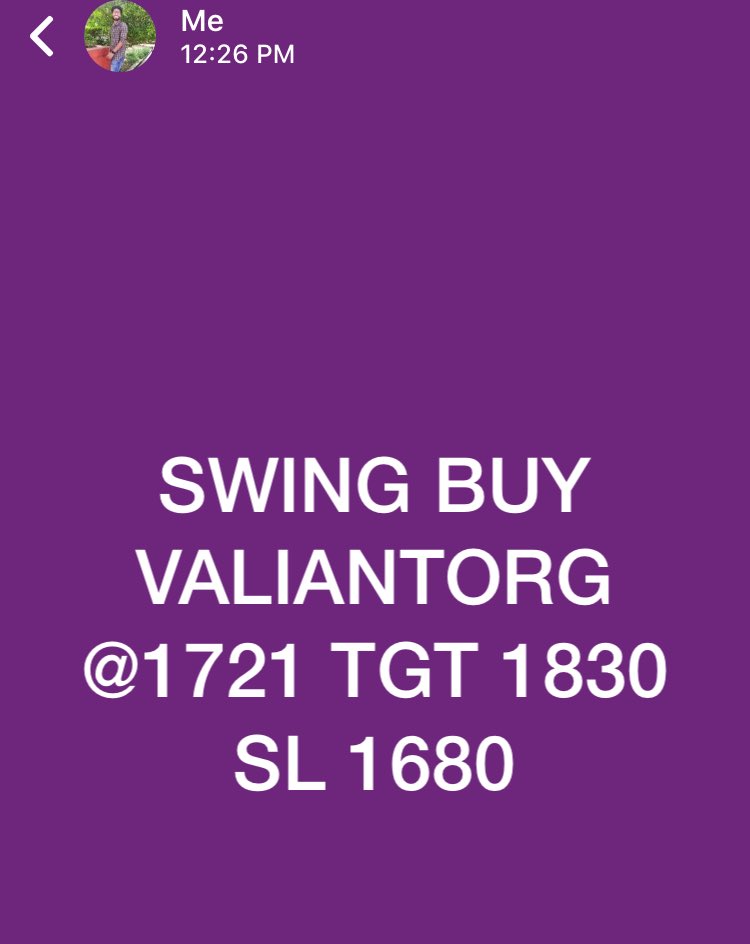 DTraders123's tweet photo. Swing buy valiantorg @1721 tgt 1830 Sl 1680

#swing #trade #valiant #organics #forextrading #nifty #stocks #StocksToBuy #stockmarket #sharemarket #INTRADAY #investing #finance #investment https://t.co/XjtwwRM0VC