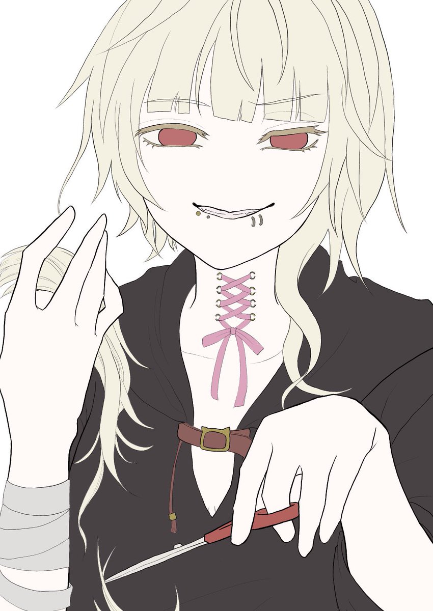 Nana 線画 ベースカラー 完成まで やっぱり女の子はちょっと病み系が好きなの イラスト好きな人と繋がりたい 初夏の創作クラスタフォロー祭り 誰かに刺さればそれでいい