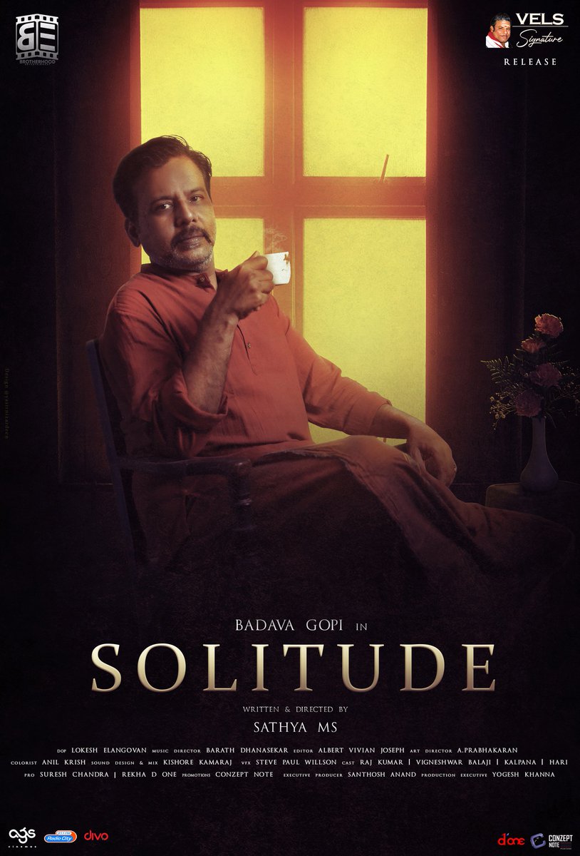 No1FanofHHT's tweet photo. @HiphopTamizha has released the First Look of @VelsSignature‘s next release shortfilm #SOLITUDE starring @BadavaGopi and directed by @rollcam_action
My Best wishes to the whole team 😊👍🏻

@ConzeptNoteOff @shiyamjack @divomovies @DoneChannel1 
#HiphopTamizha #No1FanofHiphopTamizha https://t.co/vXbptm8qn6