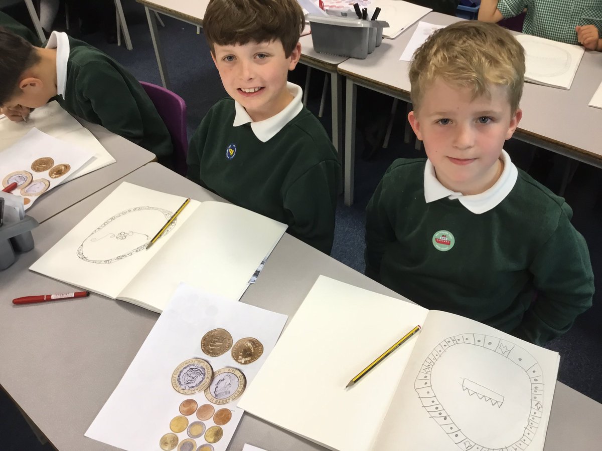 Year 2 enjoyed using observational drawing and layering to design and create their own money. <a href="/hgprimary/">Heygreen Primary</a>