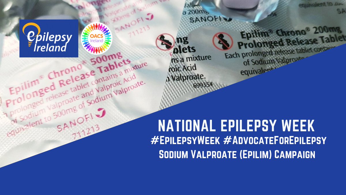 epilepsyireland's tweet photo. It's #EpilepsyWeek and as we ask everyone to #AdvocateForEpilepsy, today we are focusing on issues surrounding Sodium Valproate (Epilim).  Click the link to learn more about the issues which must be addressed 
https://t.co/QMWDZKpCTT
@oacsireland https://t.co/fWesbqEGDI