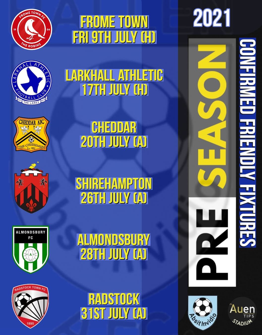 HALLEN AFC on Twitter "⚽️⚽️ PRE SEASON GAMES FOR HALLEN AFC ⚽️⚽️ https