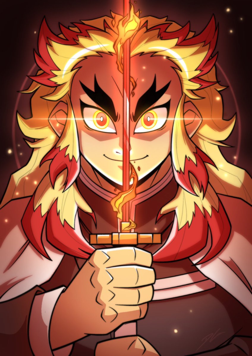 I did a spot of fan art for the beautiful man that is Rengoku! Flame Hashira and friend to most.

#DemonSlayer #Rengoku #anime #fanart