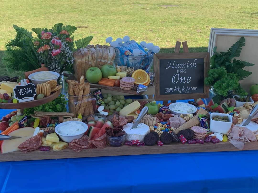 Ark_Arrow_Graze's tweet photo. What a great way to finish off the weekend with this Grazing table at a local park for a 1st Birthday!
Spots in June are starting to fill up, get in contact if you would like a quote!
#graze #grazetable #grazing #food #SmallBusinesses #cheese #sweets #birthday #celebrate https://t.co/2R3RDwlhu8