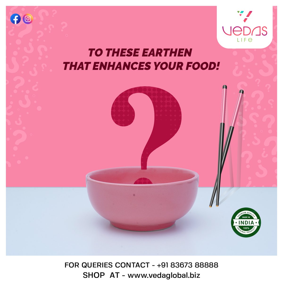Get your diet more nutritious & healthy than before!

Here's Vedas Bowl to help you bring every benefit inclusive of right quantity.

Follow us : instagram.com/vedas_life/

#vedaslife #crockeryunitdesign #enhancethefoodclimate #makeinindiaproducts #vedasproducts #productivity