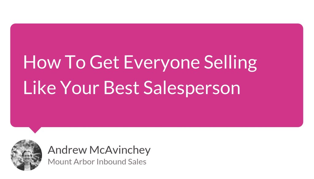 This is especially true when you're doing inbound selling or consultative selling with a longer sales cycle and more complex proposals and documentation.

Read the full article: How To Get Everyone Selling Like Your Best Salesperson
▸ bit.ly/3lgdeaD

#HUG