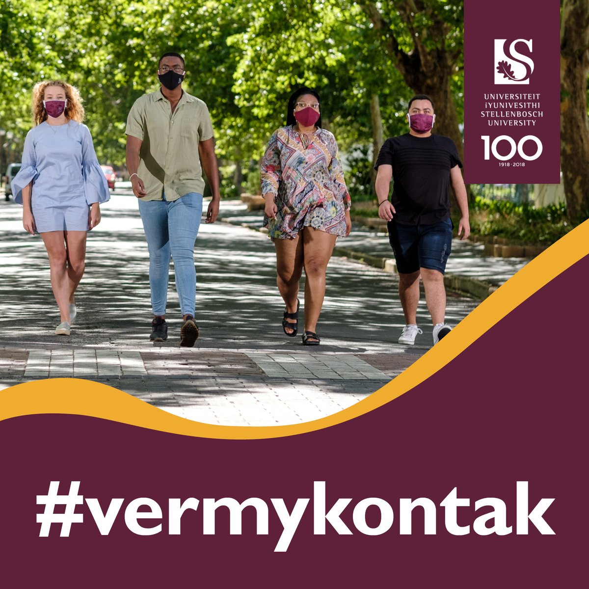 StellenboschUni's tweet photo. #backoncampus
New #Covid19 infections are increasing again. Please #avoidcontact and keep yourself and others safe.
#terugopkampus
Nuwe #Covid19-infeksies neem weer toe. #vermykontak en hou jouself en ander veilig. https://t.co/dF5Fl8bc7Y