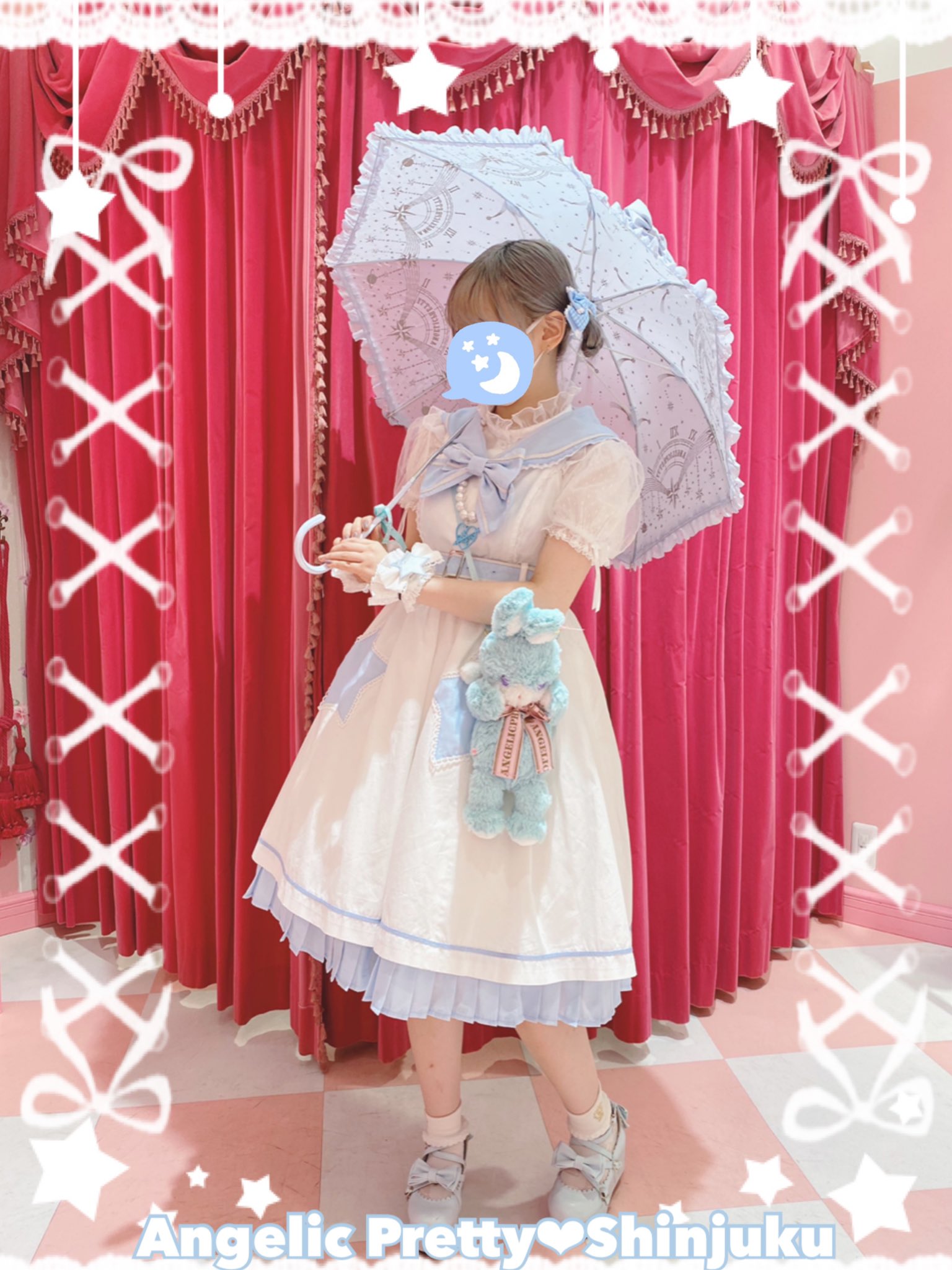 アンジェリックプリティ　セーラーブラウス　水色　サックス　リボン　星　甘ロリ ANGELICPRETTY OnlineShop/ロリータファッション通販サイト