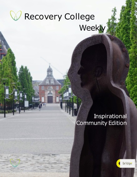 Out now! Here is your link to the latest Recovery College Weekly; the Inspiring Community Edition.
therecoveryplace.co.uk/recovery-colle…

You don't have to be enrolled to join in but if you'd like to become a student please visit
therecoveryplace.co.uk/how-to-enrol/