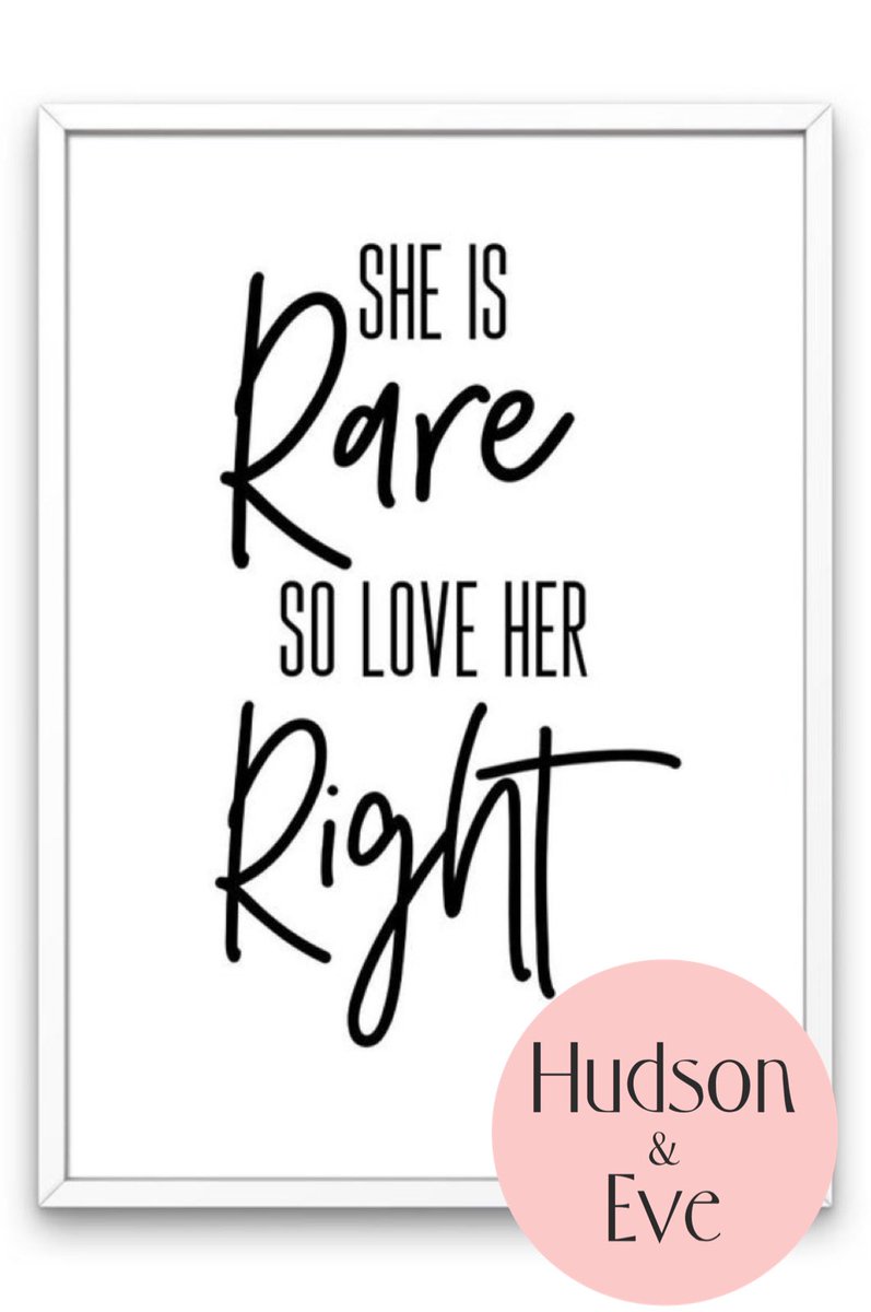 HandEPrints's tweet photo. “She is rare, so love her right” ❤️ New print available now ⭐️ FREE UK DELIVERY ⭐️ #HudsonAndEve https://t.co/BCYop5SdeN https://t.co/m9kz6HhxTt