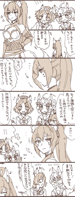 未来から来たキツネさんと田舎から来たキツネさん(オチなし) 