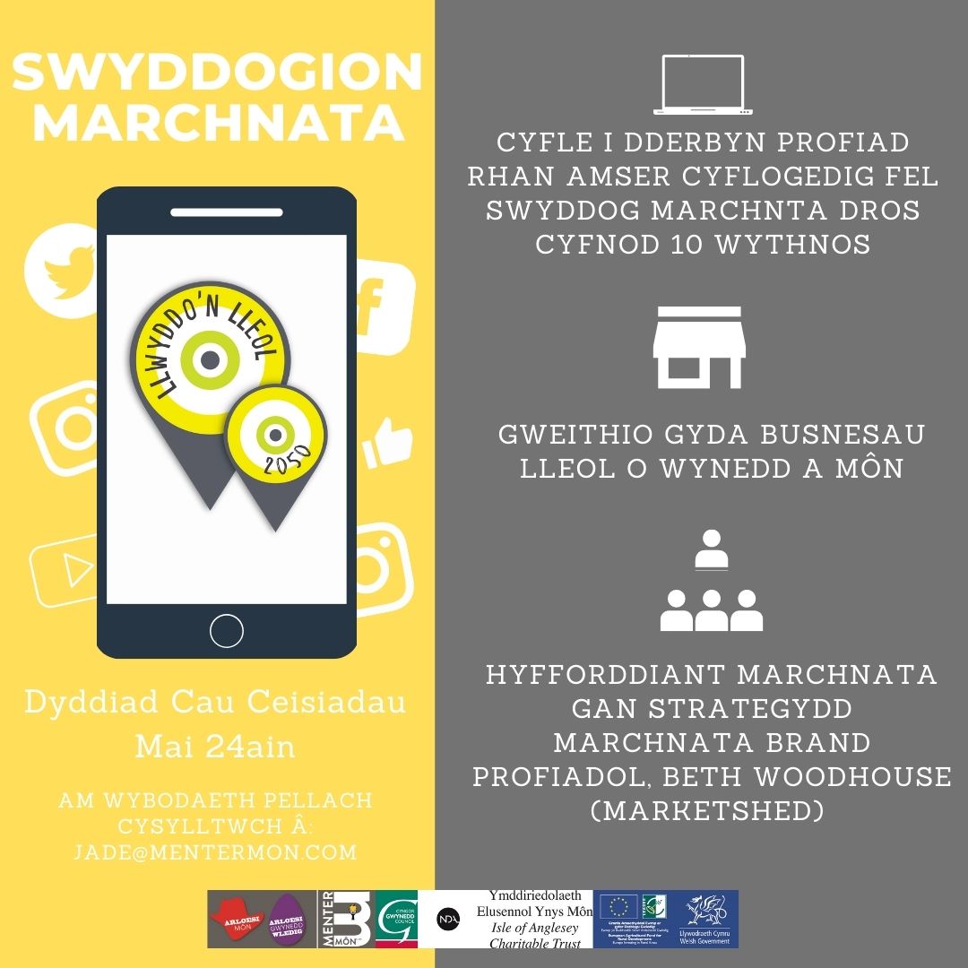 Dal amser gael eich cais mewn! 😁

Plis rhannwch 🧑‍💻#iaith #gwaith #ynysmon #gwynedd <a href="/MenterMon/">Menter Môn</a>