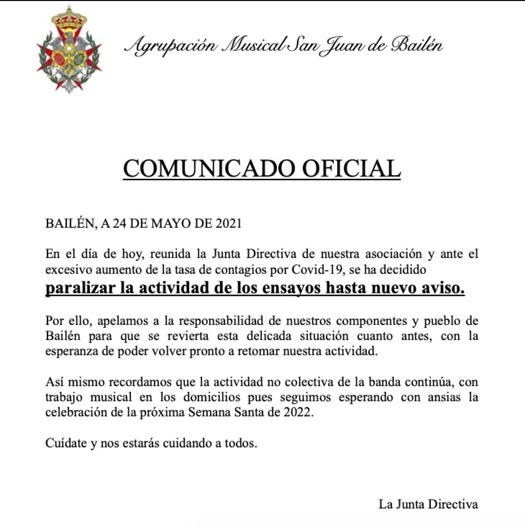 Comunicado Oficial.