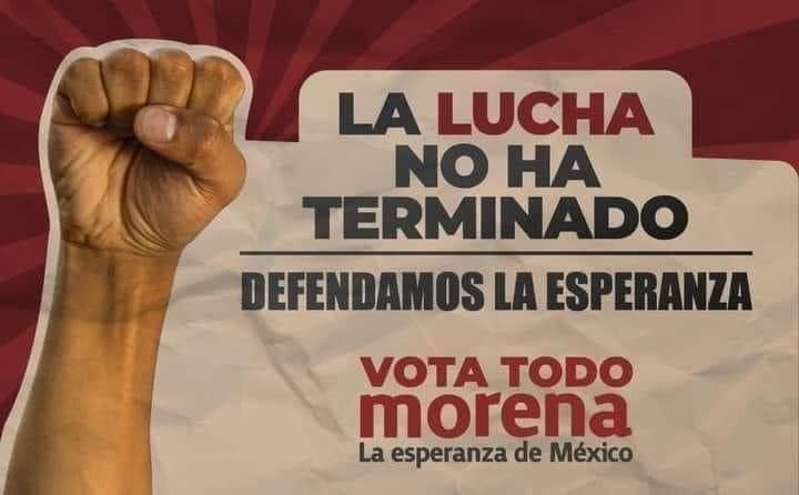 Regios4t's tweet photo. Defendamos nuestro voto!!!
VOTA TODO MORENA!!! @claraluzflores 
#ClaraGobernadora https://t.co/klFdhutuWU