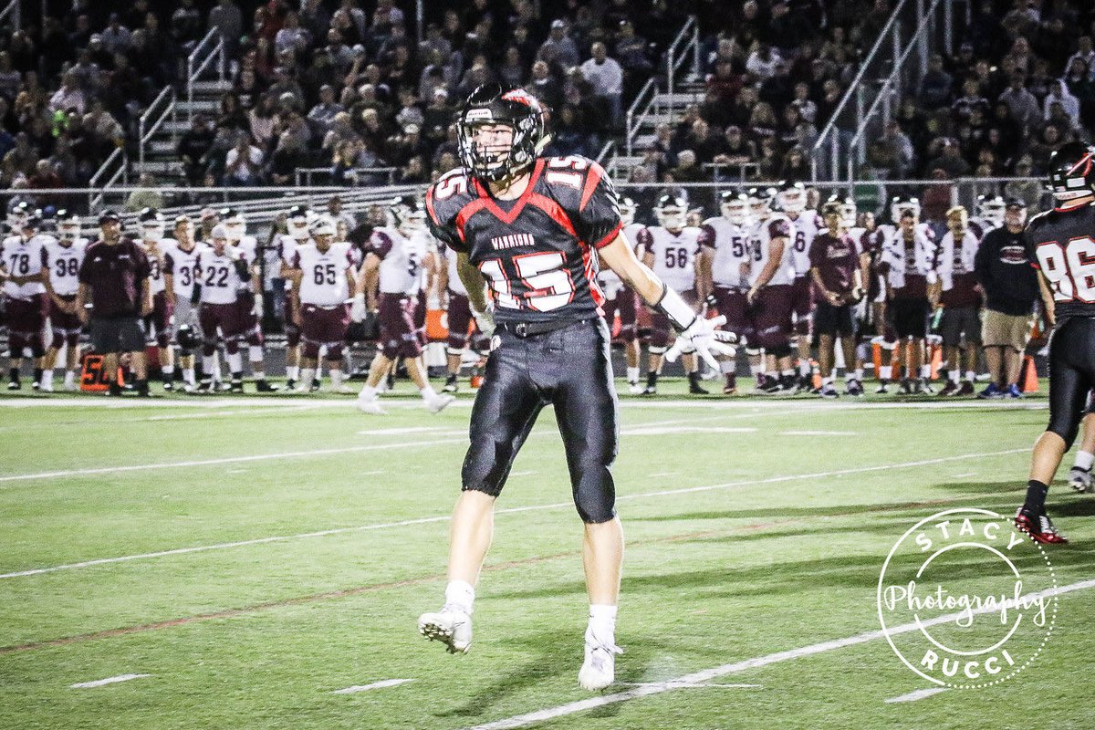 Kind of reminds us of his reactions after a big play on the football field 💪🏼 Congratulations <a href="/TannerHaines_/">Tanner Haines</a> on District GOLD!🏅 It's going to be a busy weekend of 🏈 &amp; 🏃🏼‍♂️ for this dual threat athlete!