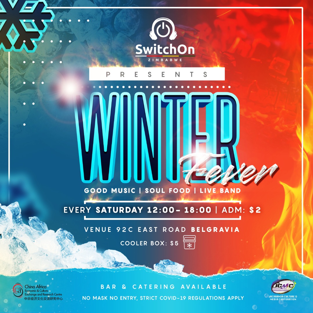 switchonzim's tweet photo. Bringing the heat in winter!
Switch On Zimbabwe presents: Winter Fever
Live every Saturday
2pm
See you there!
#SwitchOnZim https://t.co/rv3kHKBgdK
