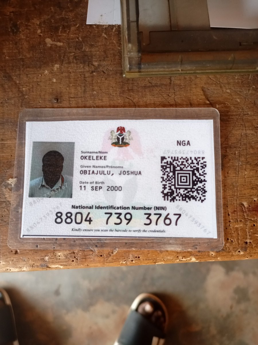 jkcomedy1's tweet photo. @LunoGlobal @LunoHelp  You Guys said you accept National ID Card ( NIMC ) I've been trying to upload the NIMC version of the Card which is acceptable Worldwide, But you guys keep denying my identity, Eg below, NIMC card https://t.co/INpIJPWmj8