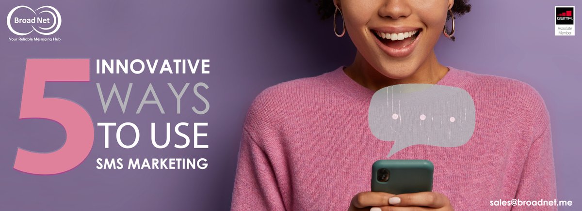 broad_net's tweet image. Marketers are using SMS marketing to boost conversion rates, foster loyalty, and build lifelong customer relationships. check out the 5 innovative ways to Use SMS Marketing on this link 
bit.ly/3hNqN1Y
for support sales@broadnet.me
#tecblog #broadnettechnologies #bulksms