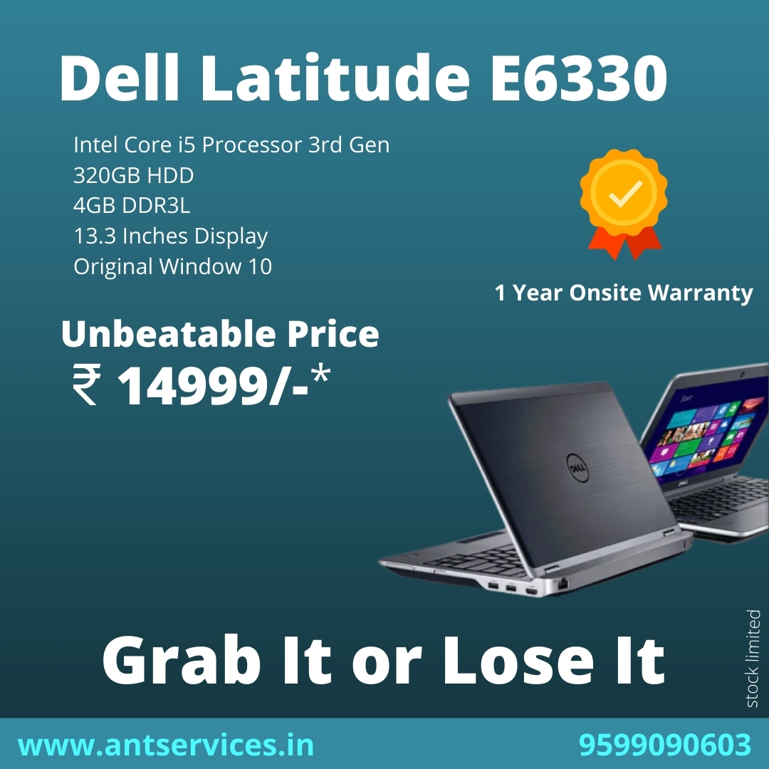 Laptop That Complete Your All Needs 
DO
Work From Home
Online Teaching and Study
Designing or Development

With 1 Laptop Dell Latitude E6330 in Your Budget 

#antsale #lockdown #lockdown2021 #MaskUpIndia #WorkFromHomeJobs #workfromhome #dogecoin #laptop #laptopsforstudents #love