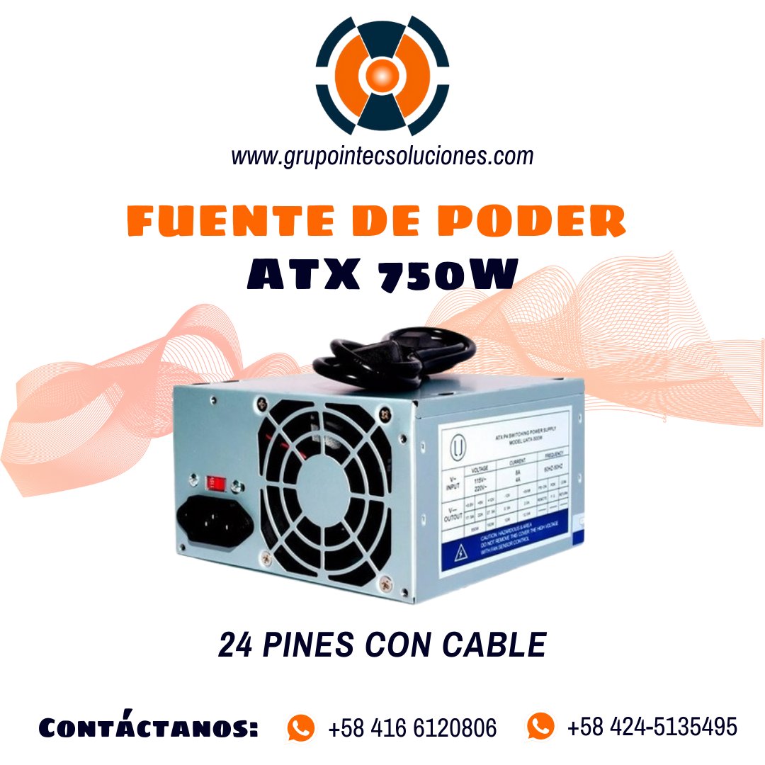 GrupoIntec's tweet image. Las #FuentesDePoder son un componente del PC que se encarga de transformar una corriente eléctrica alterna en una corriente eléctrica continúa transmitiendo la corriente eléctrica imprescindible y necesaria a los ordenadores para el buen funcionamiento y protección de estos.