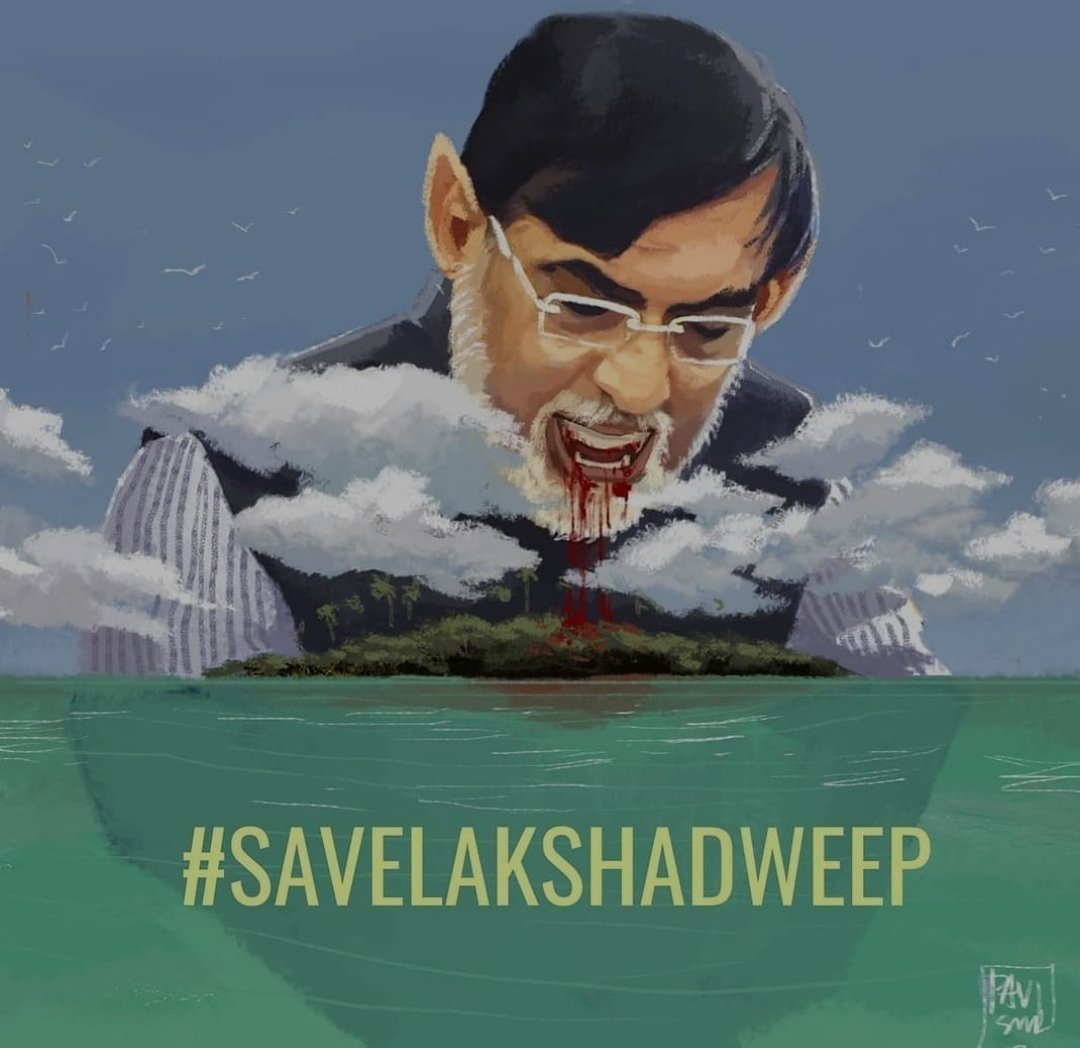 MKulathingal's tweet photo. I stand with the people of Lakshadweep who's been currently attacked by the fascist movement of BJP. 

#SaveLakshadweep 
#standwithLAKSHADWEEP https://t.co/3G9ca83Hy1