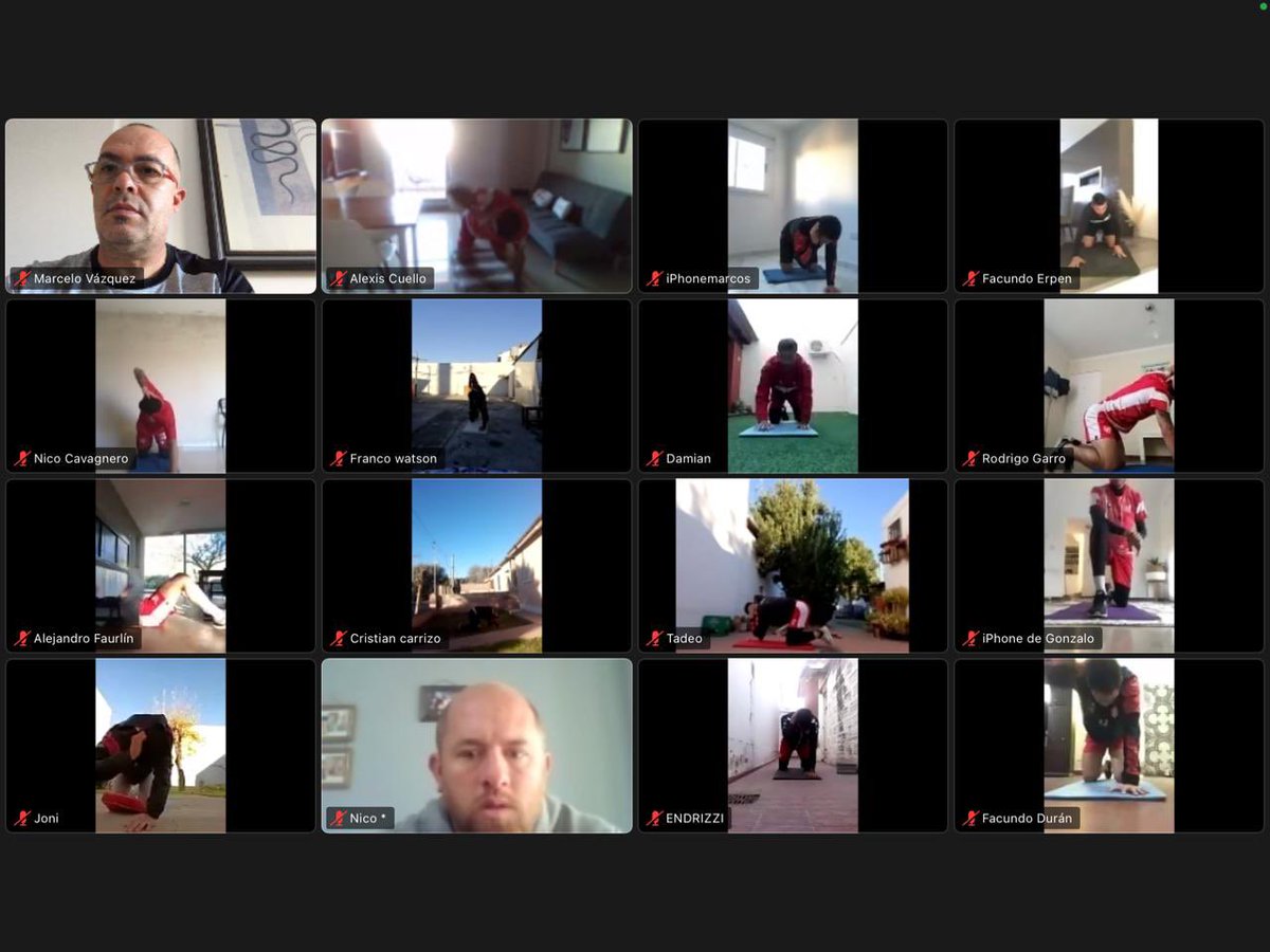 Se entrena igual. ⚽️

El plantel de #Instituto realiza, vía zoom, su práctica matinal.

El CT dividió al equipo en dos grupos, el primero comenzó a las 9.00 y el segundo trabajará desde las 10.30.

#FútbolProfesional