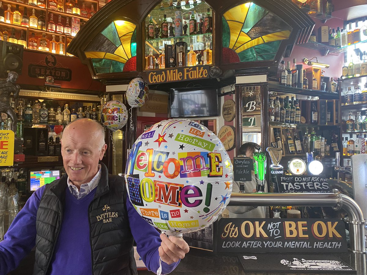 sophiemclaugh1's tweet photo. “Welcome Home” - a message from John Bittles as customers return for an indoor drink in Bittles Bar🥳 @BelfastLive #BelfastisBack https://t.co/k8rOORnCMG