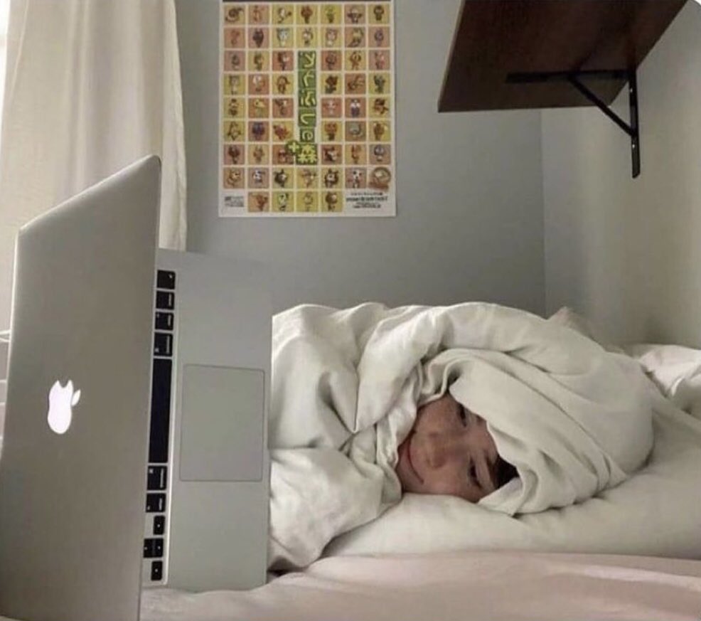 "i can't go out, i'm busy"
me being busy: