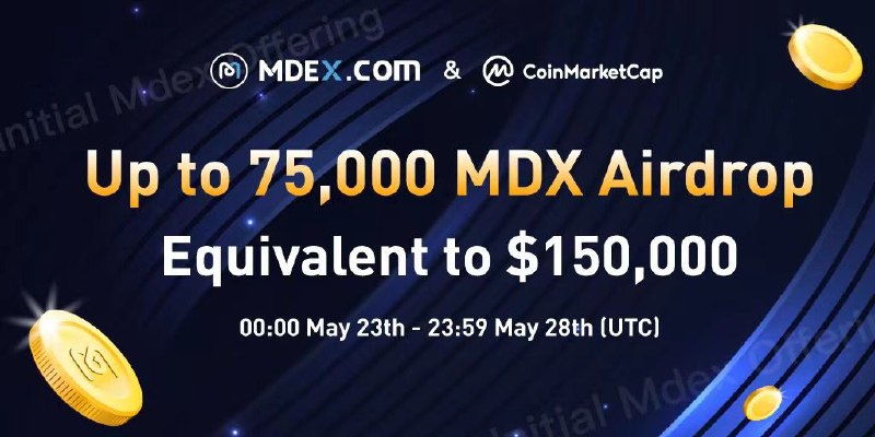 CoinMarketCap's tweet photo. $150,000 worth of $MDX exclusively on CoinMarketCap!

#CoinMarketCap #Crypto #Cryptocurrency #Bitcoin #Altcoin #BSC #MDX 

https://t.co/76URhtbHbW https://t.co/zuZfms7Mcz
