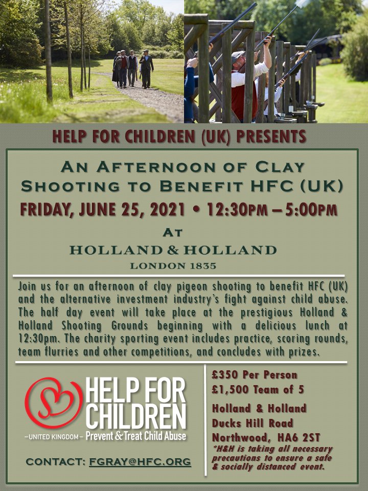 hfc_uk's tweet photo. Please join @hfc_uk  @JackInglis_AIMA for a charity clay shoot. Fun, competitive &amp; networking day in glorious outdoor setting.  https://t.co/tIZGECSo5O @HFCglobal @AIMA_org https://t.co/2PMm36UIOd