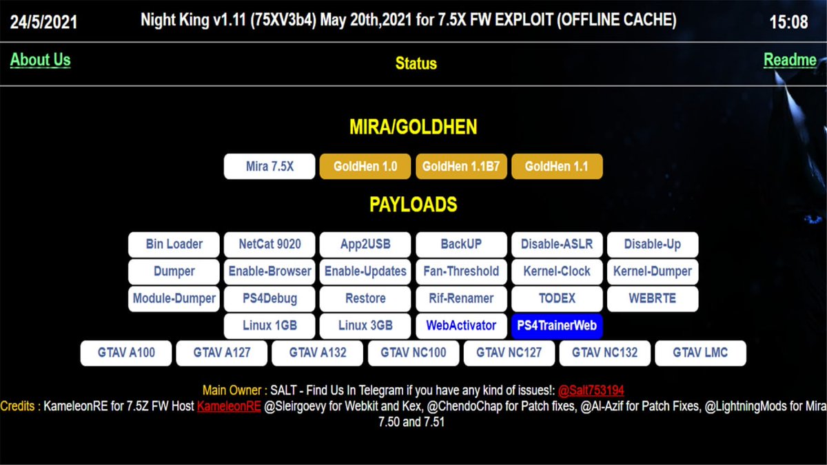 SALT on X: 👑 NIGHT KING 7.5x fw v3b4 new - restore in user's guide with  NightKing.usb or without file : 🌍 download :   ⚠️Tutorial in zip file Restore in user's