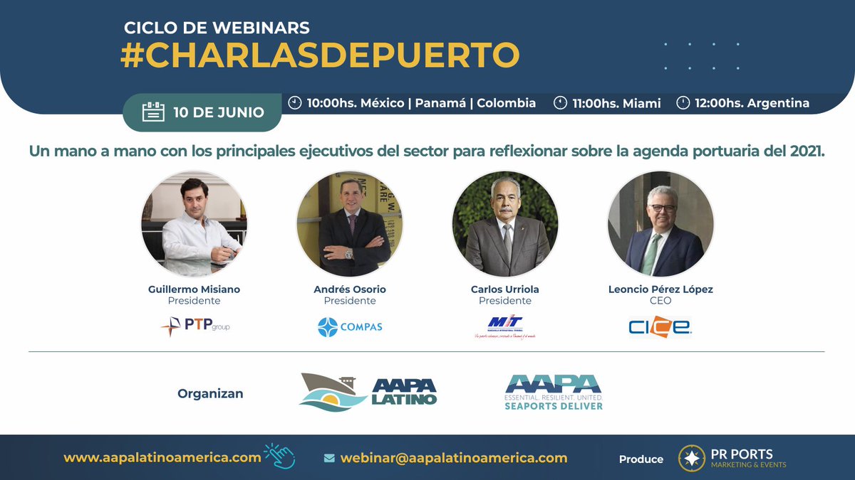 prports1's tweet photo. ⌛️¡Mientras esperamos para #volveraencontrarnos, en #PRPORTS no nos detenemos!
👩🔧Ya estamos en pleno proceso de producción de la segunda edición de #charlasdepuerto, que esta vez girarán en torno a la agenda portuaria del 2️⃣0️⃣2️⃣1️⃣ https://t.co/F1PXXJn1g1