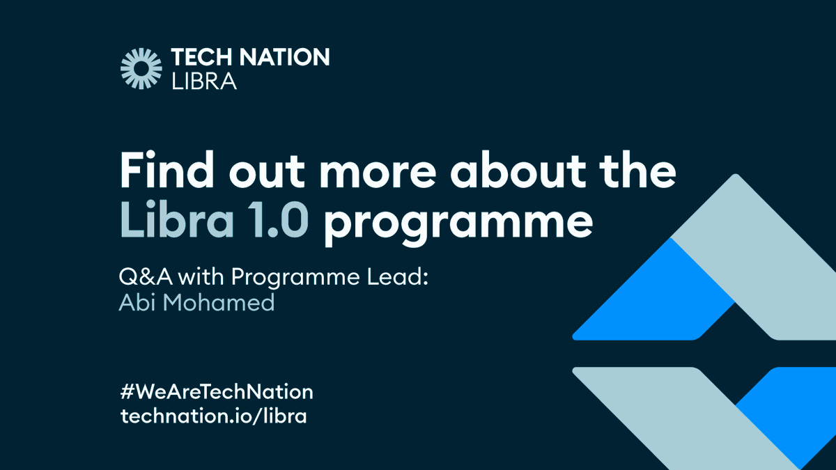 Join us on 3 June for a Q&amp;A session on Tech Nation's newest programme: Libra 1.0. 

You'll get:

💪Application help and support for potential applicants 
👀Info on what makes Libra stand out from other programmes
❓The background of the programme

hubs.ly/H0NW-Jx0