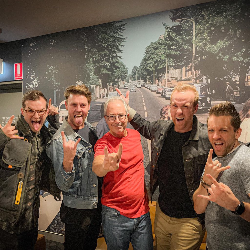 Harvest Rain’s creative team for We Will Rock stopped by backstage at the Fortitude Music Hall last week to catch up with the WWRY writer Ben Elton before his sold-out show. 
"Thanks for the laughs and the tips Mr Elton!"