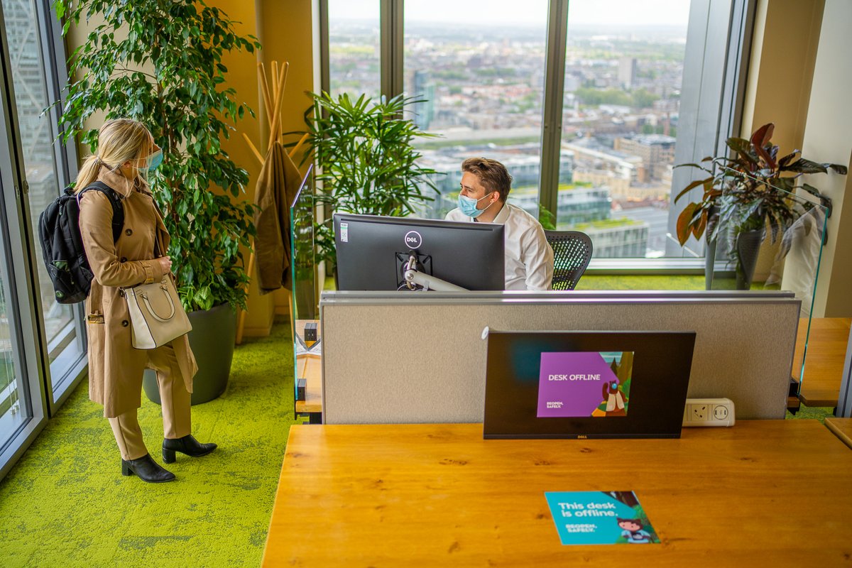 ZahraS_B's tweet photo. Today, we welcome 120 employees to our #London @Salesforce office in the first phase of our careful and considered approach to reopening.

Our #employees will be able to connect again in our physical workspace, and feel empowered to work from anywhere. https://t.co/JWMpvv71RJ