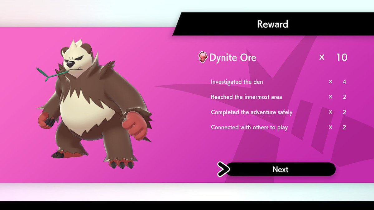 ShinyLogSwSh's tweet photo. At 20 raids in, I phase a second time in my hunt for Entei with Pangoro. 
#Shiny #pokémon #dynamaxadventures #swordandshield #pokemonsword https://t.co/jWnfx2ym27