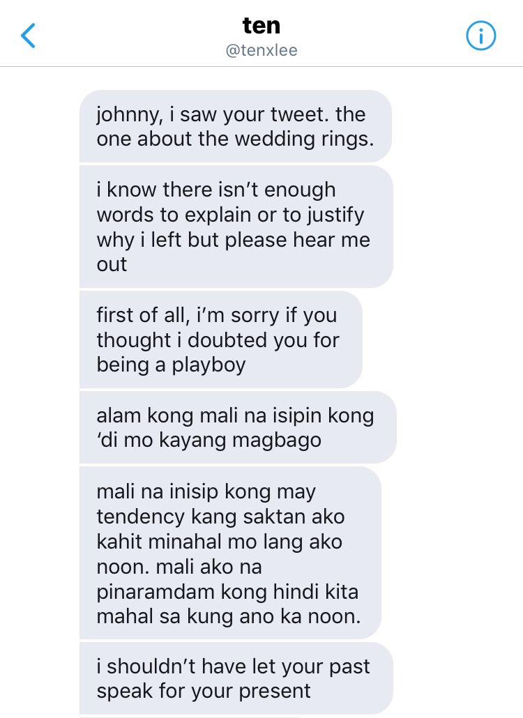pagsaysay's tweet photo. anong iniwan mo sa ex mo?
— a johnten two tweet sequel au. https://t.co/LUf213ags2