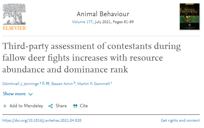Bio_Bawan's tweet photo. 🚨New paper! 🚨

Very glad that I could be of part of this work, published now in Animal Behaviour. All about third-party assessment in (pre-)rutting fallow deer. 

A 🧵. (1/6)

https://t.co/CIEnH3qlhy https://t.co/AmR9xj4MKE