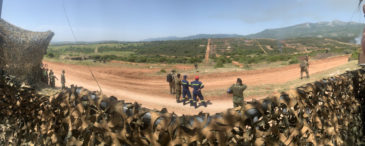 Greek and American troops at the exercise Immediate Response-Centaur 21 underway at Petrochori in Xanthi #DefenderEurope21