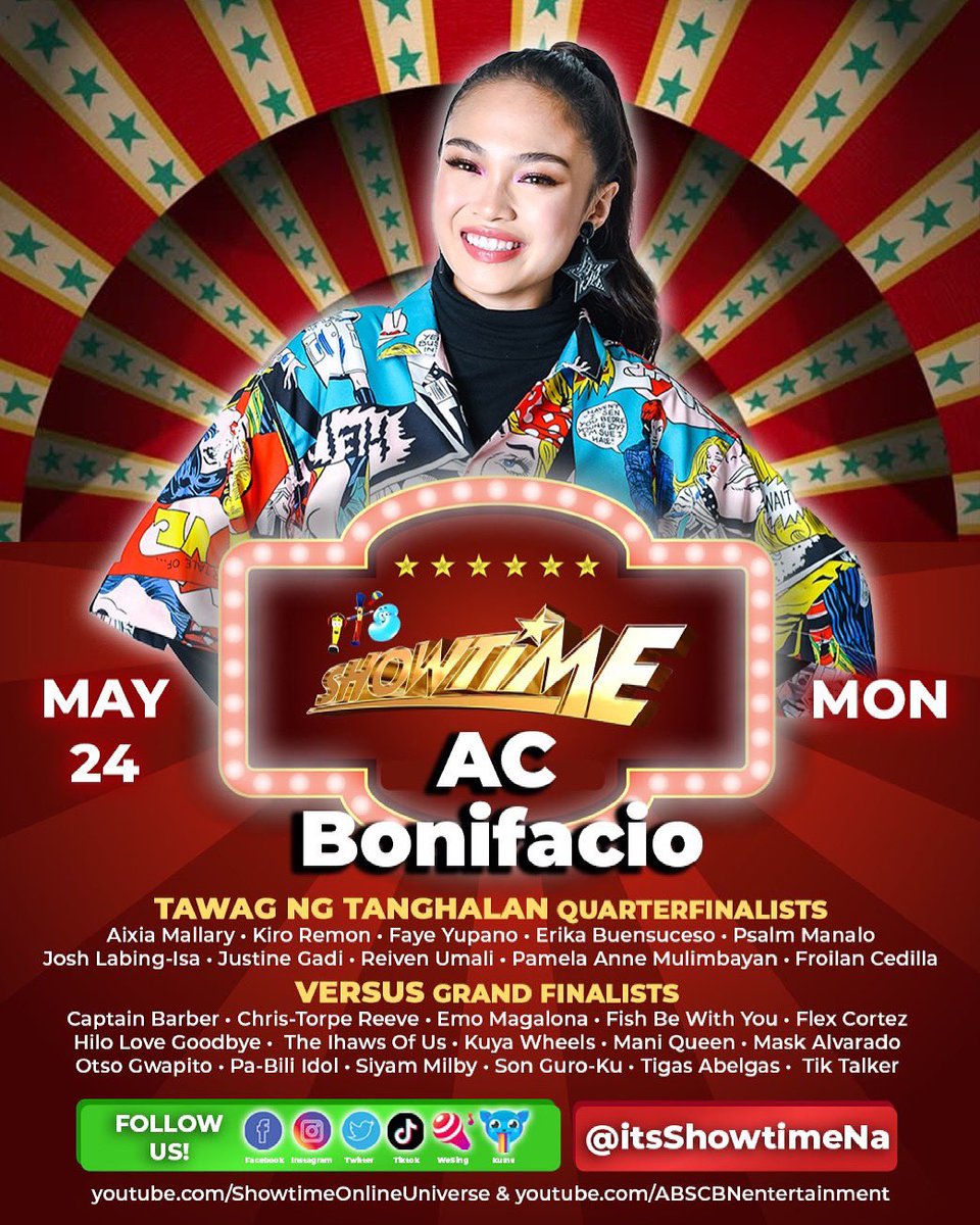 starmagicphils's tweet photo. Madlang People! Pasiklabanan na ng mga nakakabilib na talento this week! Abangan ang New Dance Princess na si AC Bonifacio ngayong tanghali sa It's Showtime! ! 🎪🎙️ 🆚 #ShowtimeAwitized https://t.co/cstE3o4TWF