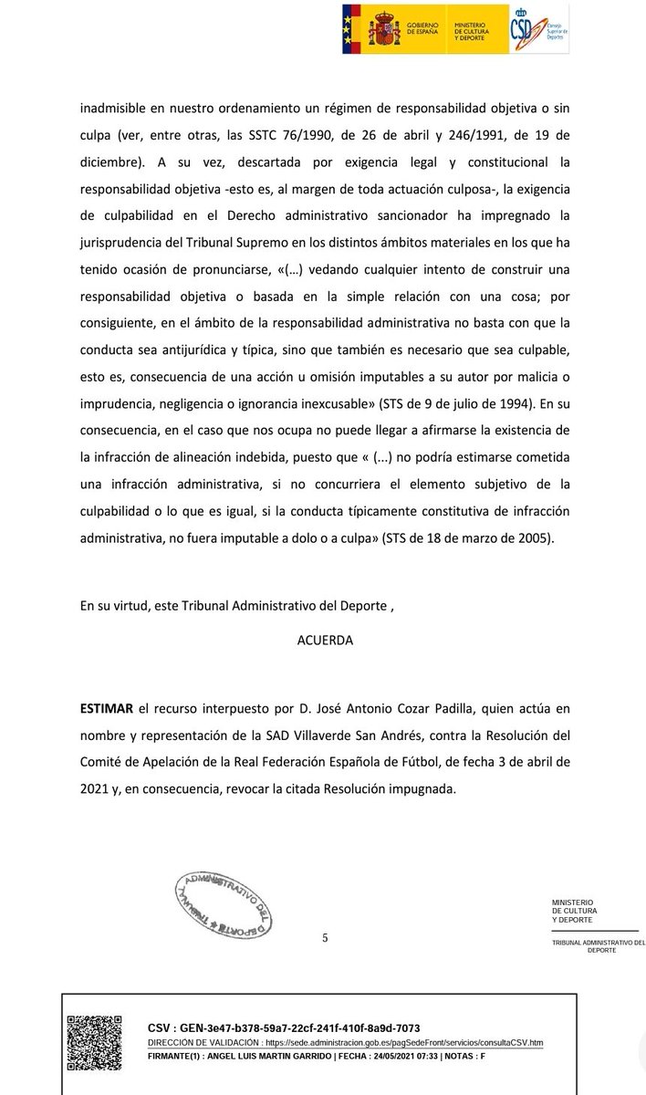ÚLTIMA HORA, el TAD nos da razón y ordena a la <a href="/rfef/">RFEF</a> cuántas modificaciones clasificatorias corresponda para mantenernos en tercera división para la próxima temporada. EL BOTTI JUGARÁ EN TERCERA DIVISIÓN UN AÑO MÁS.