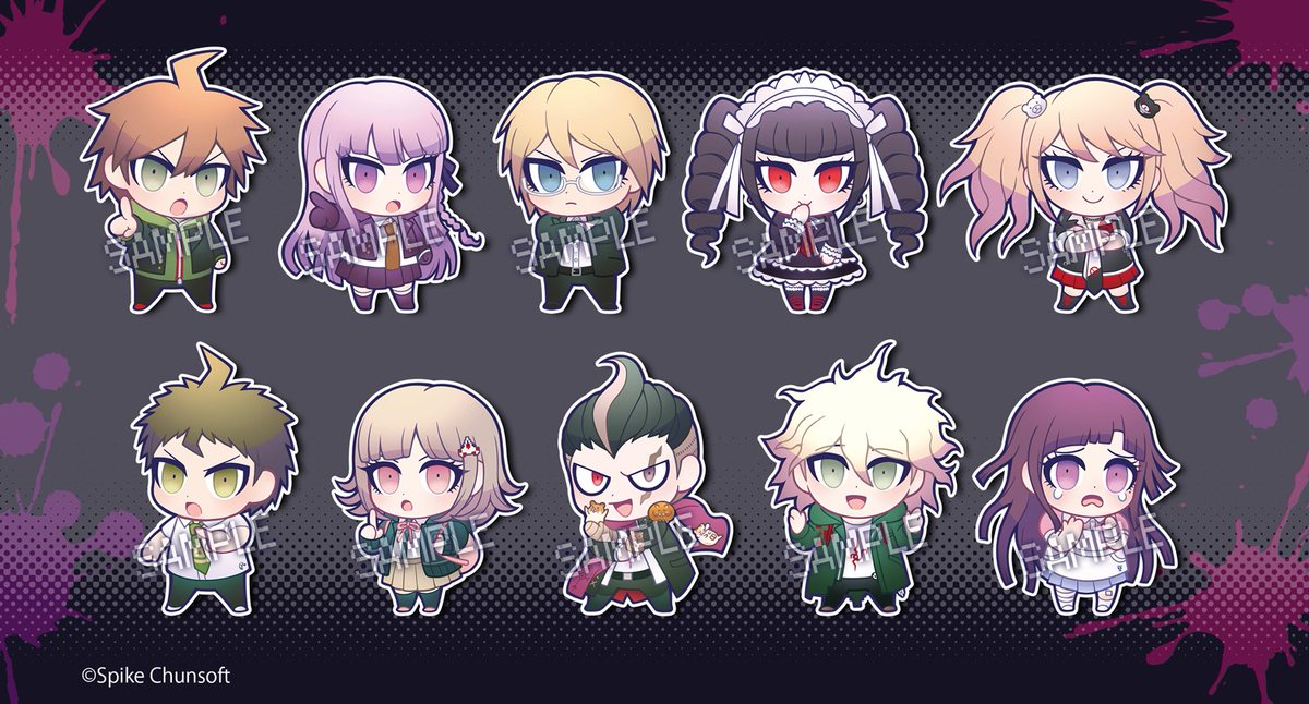 celestia ludenberg ,enoshima junko ,hinata hajime ,kirigiri kyouko ,komaeda nagito ,naegi makoto ,nanami chiaki ,tsumiki mikan jacket bangs multiple girls shirt open jacket necktie skirt  illustration images