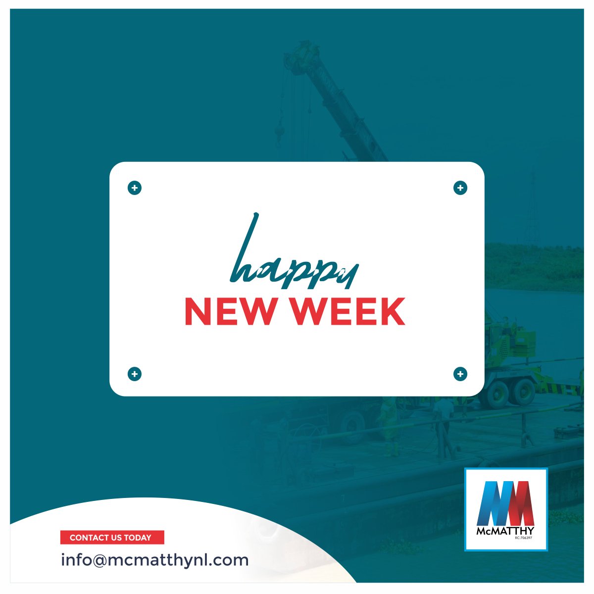 McMatthyNL's tweet photo. Good morning and have a great week

As you go about this new week remember we are your solution for marine logistics.

#McMatthyNL https://t.co/s1Pi4casBR